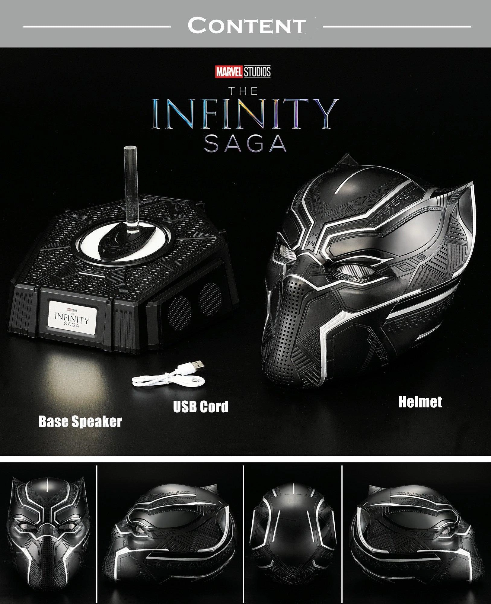 Black Panther Mask Replica with Speaker Dynamic Wakanda Design